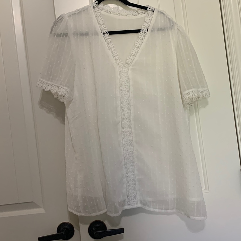 White lace top